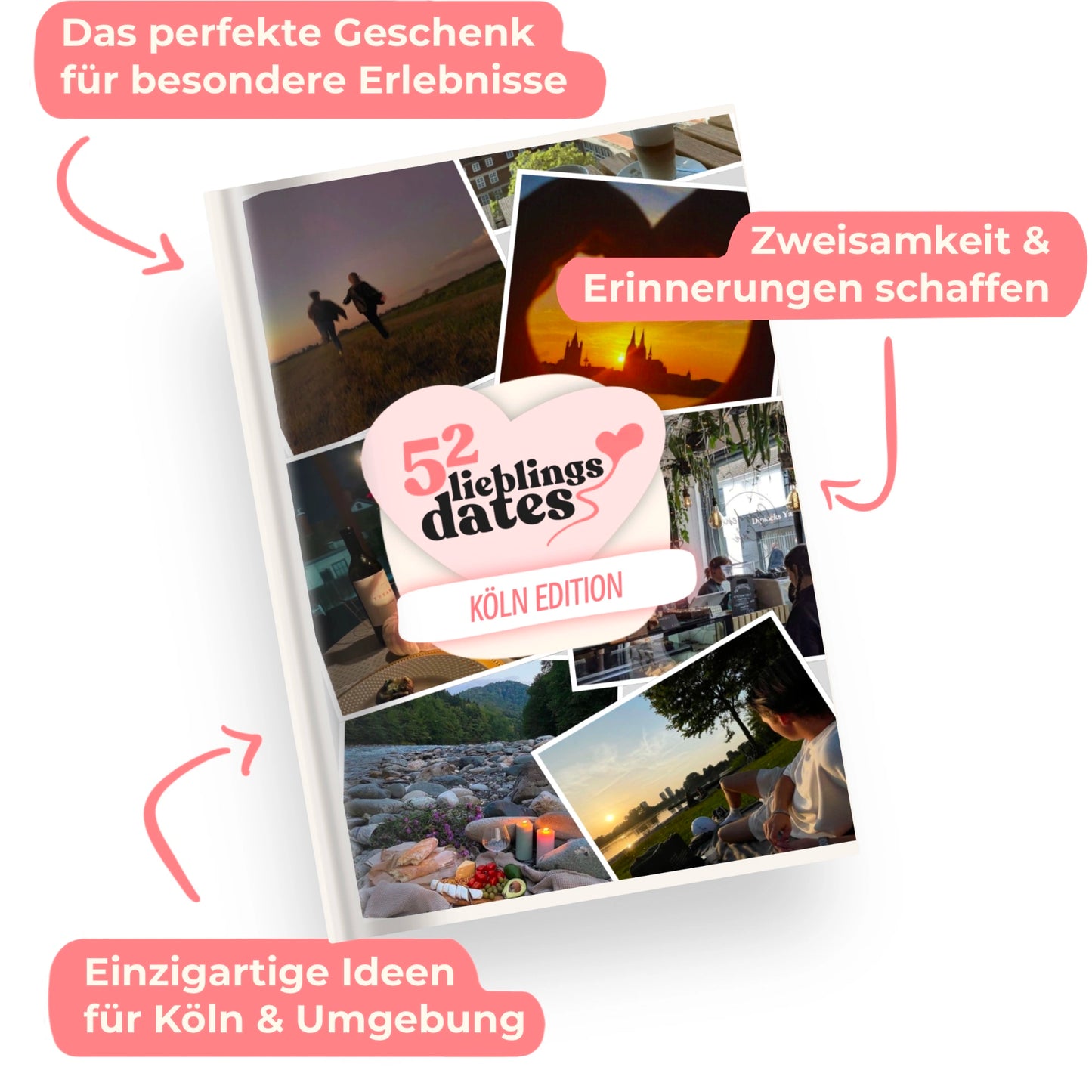 Das Buch 52 Date Ideen für Köln. Ein kreatives Geschenk für Paare mit drei klaren Vorteilen: regionale Tipps, keine Planung nötig und für jedes Budget.